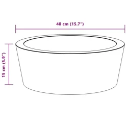 vidaXL Fontanería-Lavabo mármol Ø40x15 cm