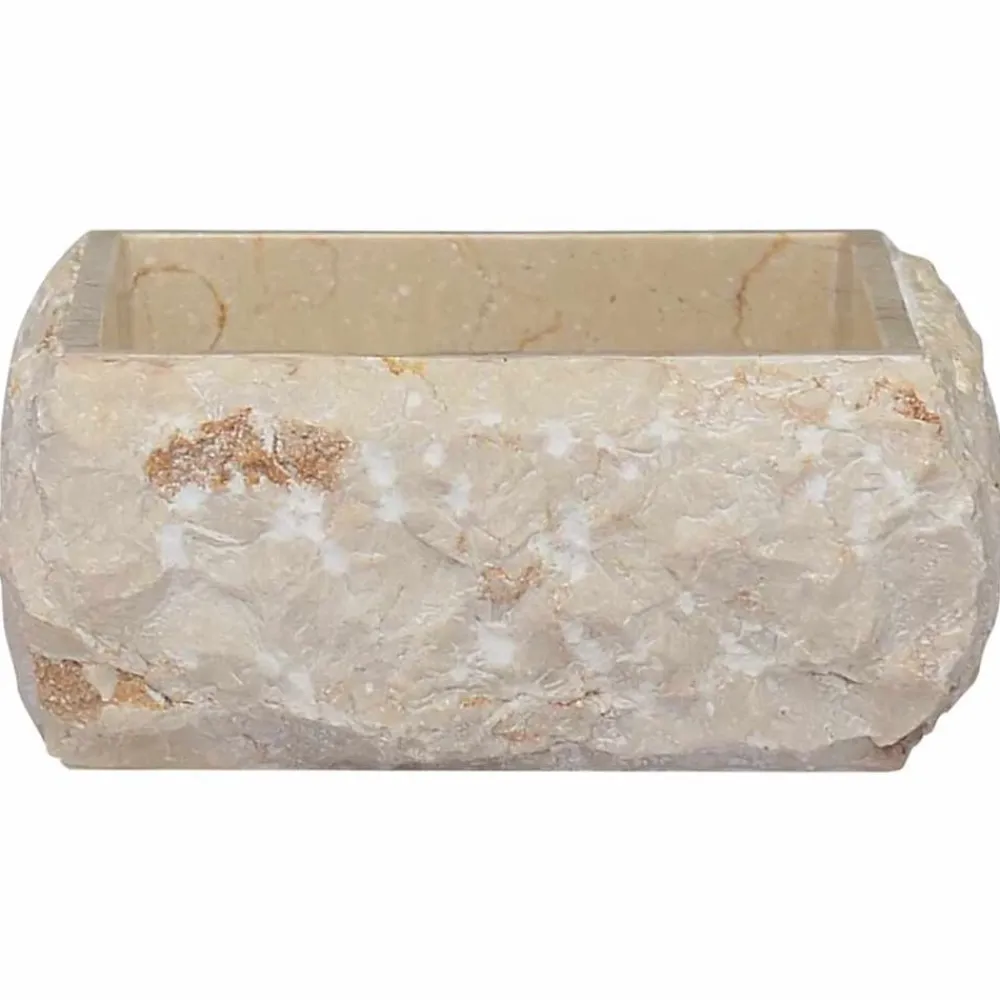 vidaXL Lavabo mármol 30x30x13 cm Crema Best