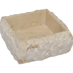 vidaXL Lavabo mármol 30x30x13 cm Crema Best