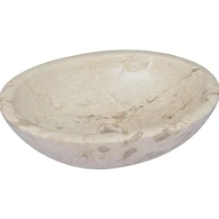 vidaXL Lavabo mármol 53x40x15 cm Crema New