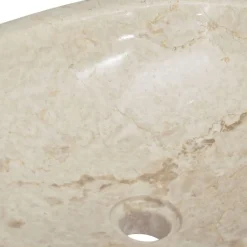 vidaXL Lavabo mármol 53x40x15 cm Crema New