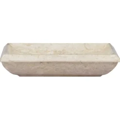 vidaXL Lavabo mármol 50x35x10 cm Crema Best
