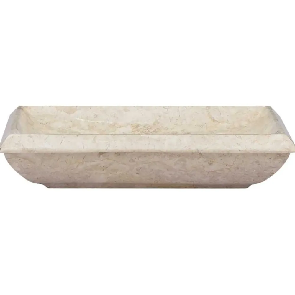 vidaXL Lavabo mármol 50x35x10 cm Crema Best