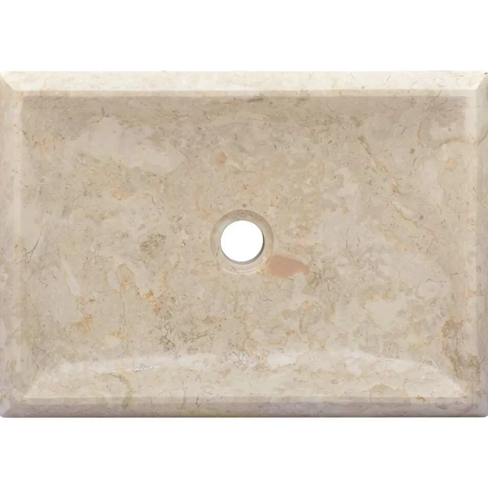 vidaXL Lavabo mármol 50x35x10 cm Crema Best