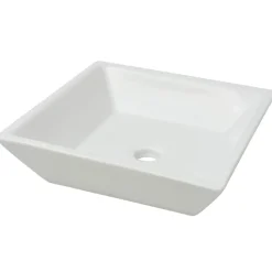 vidaXL Lavabo cuadrado de cerámica 41,5x41,5x12 cm Blanco