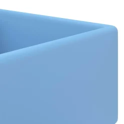 vidaXL Lavabo cuadrado rebosadero cerámica 41x41 cm azul claro mate Hot