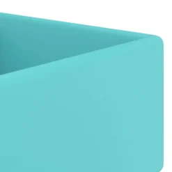 vidaXL Fontanería-Lavabo cuadrado rebosadero cerámica 41x41 cm