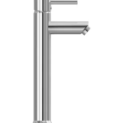vidaXL Fontanería-Lavabo de baño con grifo y desagüe de empuje vidrio templado