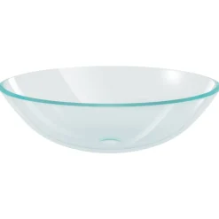 vidaXL Lavabo de baño con grifo y desagüe de empuje vidrio templado Sale