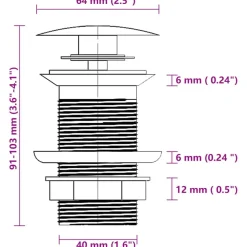 vidaXL Fontanería-Lavabo de baño grifo y desagüe de empuje vidrio templado negro