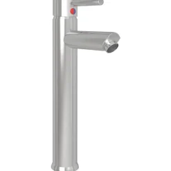 vidaXL Fontanería-Lavabo de baño grifo&desagüe de empuje vidrio templado dorado