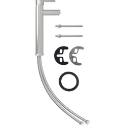 vidaXL Fontanería-Lavabo de baño grifo&desagüe de empuje vidrio templado dorado
