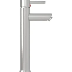 vidaXL Fontanería-Lavabo de baño grifo y desagüe de empuje vidrio templado marrón