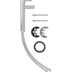 vidaXL Fontanería-Lavabo de baño grifo y desagüe de empuje vidrio templado marrón