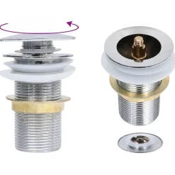 vidaXL Lavabo de baño grifo y desagüe de empuje vidrio templado marrón New