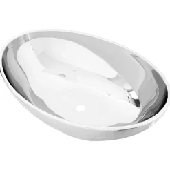 vidaXL Lavabo de cerámica 40x33x13,5 cm Plateado Clearance