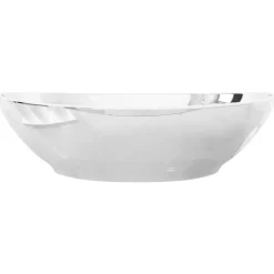 vidaXL Lavabo de cerámica 40x33x13,5 cm Plateado Clearance