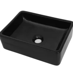 vidaXL Fontanería-Lavabo de cerámica rectangular 41x30x12 cm