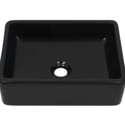 vidaXL Fontanería-Lavabo de cerámica rectangular 41x30x12 cm