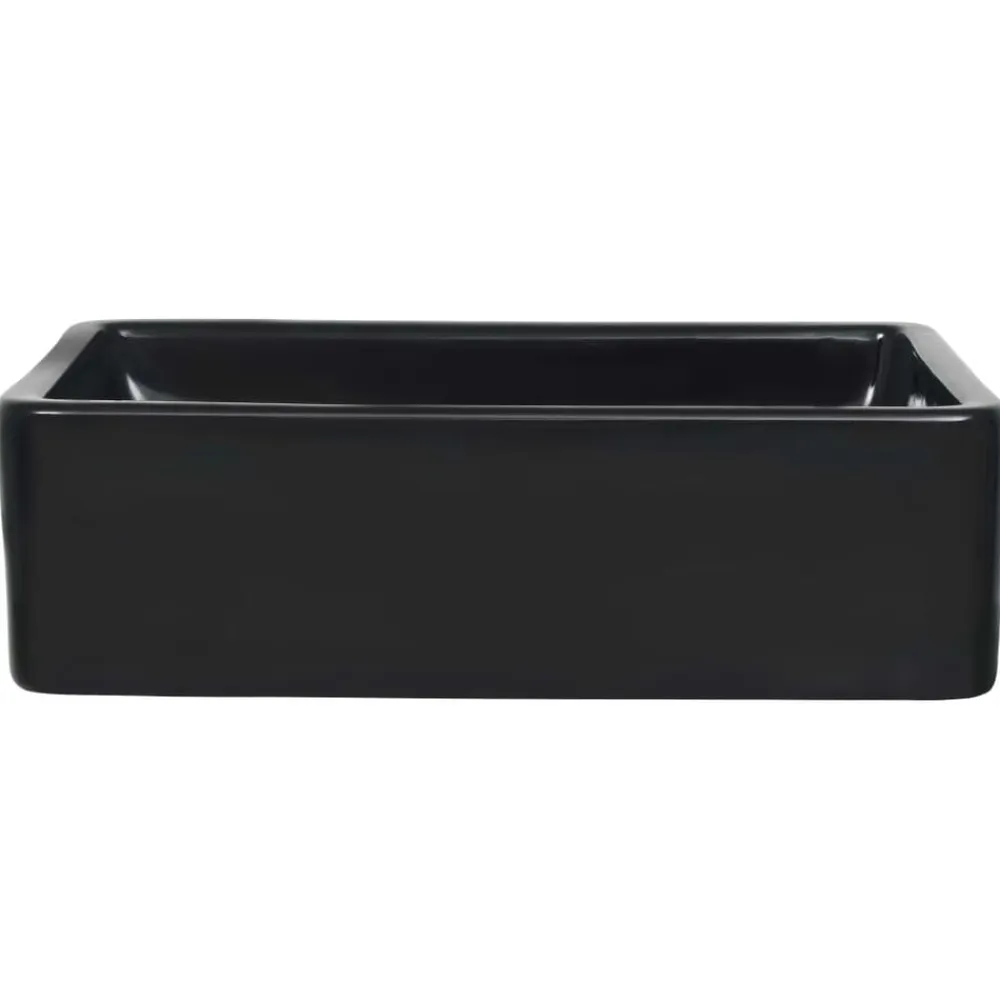 vidaXL Fontanería-Lavabo de cerámica rectangular 41x30x12 cm