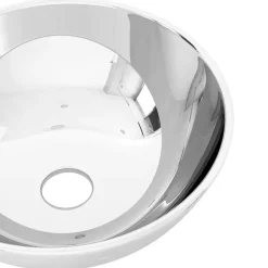 vidaXL Lavabo de cerámica 28x10 cm Plateado New