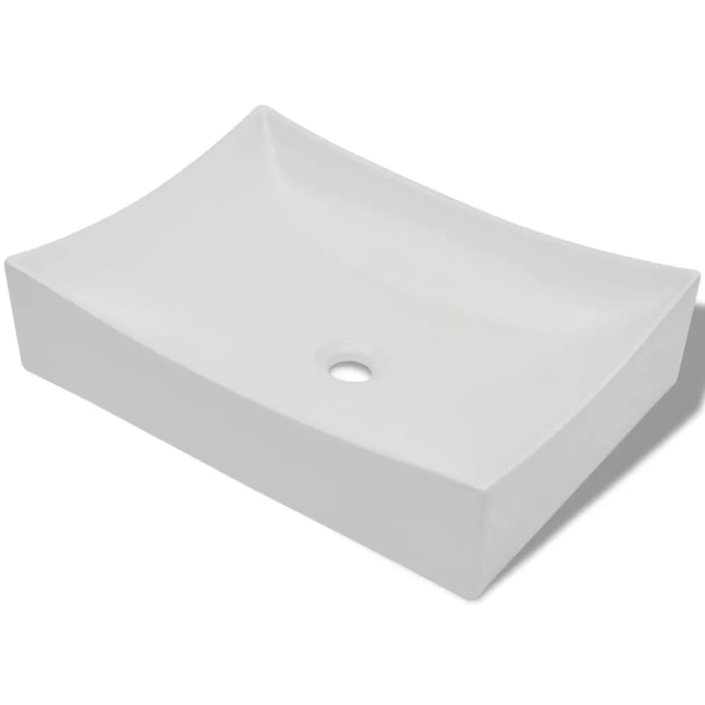 vidaXL Fontanería-Lavabo de cerámica porcelana Art con brillo