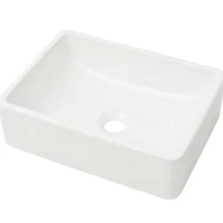 vidaXL Lavabo de cerámica 41x30x12 cm Blanco Best