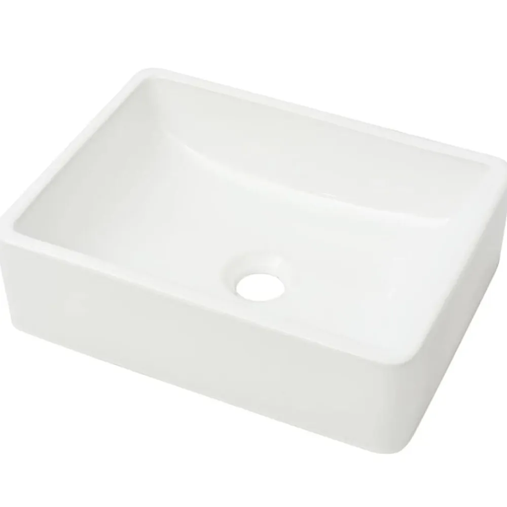 vidaXL Lavabo de cerámica 41x30x12 cm Blanco Best