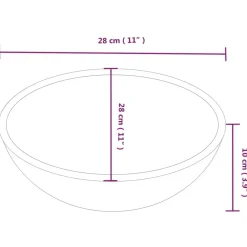 vidaXL Lavabo de cerámica 28x28x10 cm Blanco Outlet