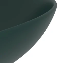 vidaXL Fontanería-Lavabo de cuarto de baño redondo cerámica