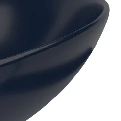 vidaXL Fontanería-Lavabo de cuarto de baño redondo de cerámica