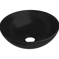 vidaXL Fontanería-Lavabo de cuarto de baño redondo cerámica