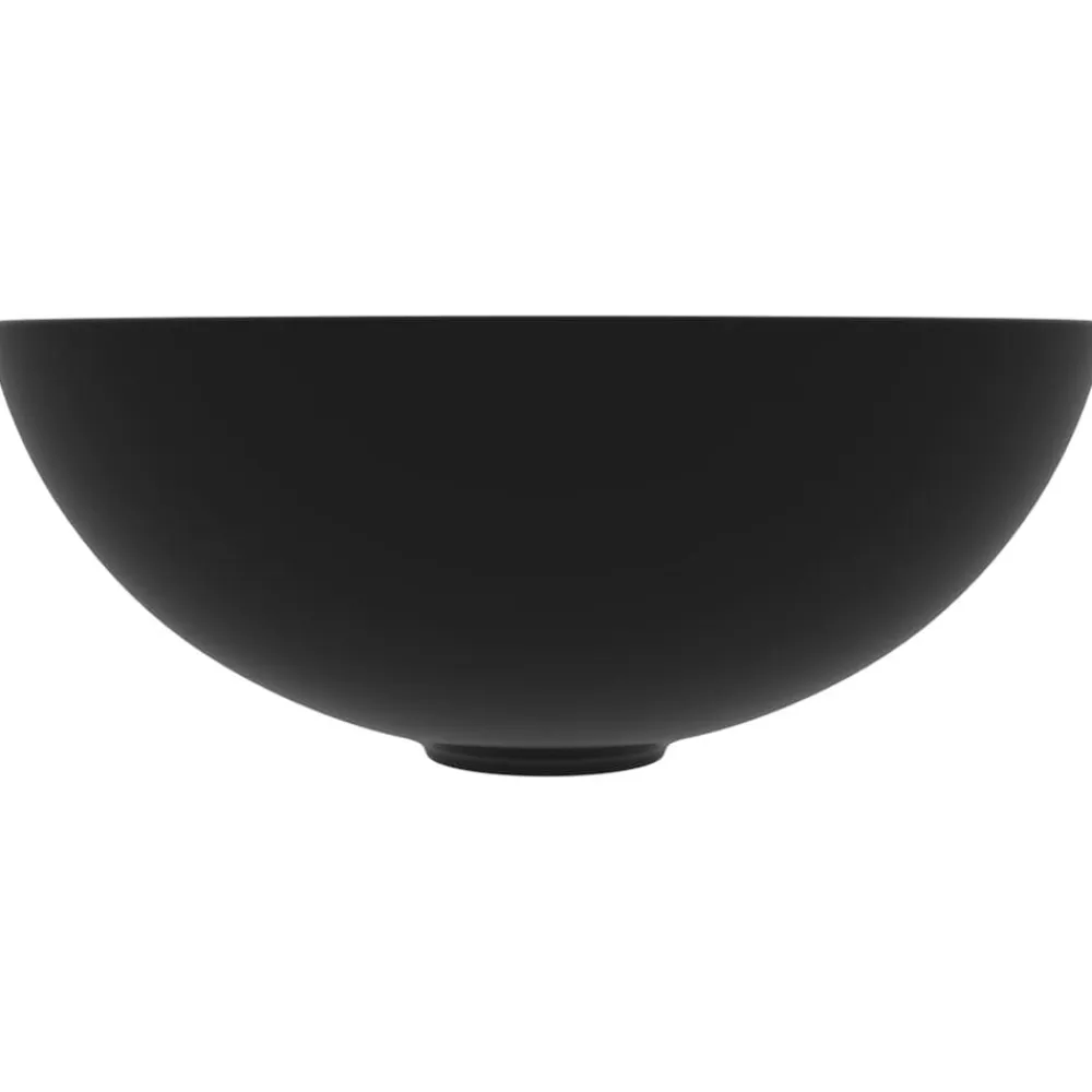 vidaXL Fontanería-Lavabo de cuarto de baño redondo cerámica