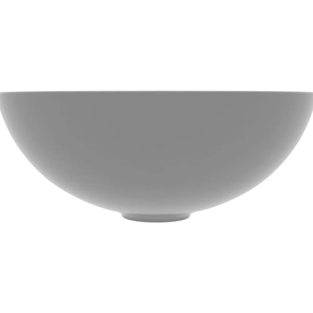 vidaXL Fontanería-Lavabo de cuarto de baño redondo cerámica