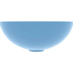 vidaXL Lavabo de cuarto de baño redondo cerámica Azul claro Outlet