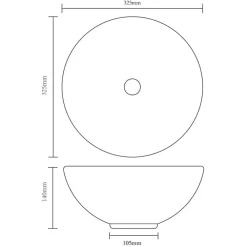 vidaXL Lavabo de cuarto de baño redondo cerámica Blanco Online