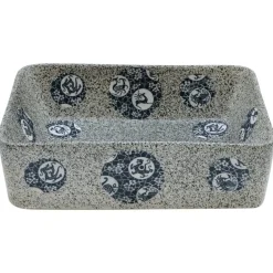 vidaXL Lavabo de encimera rectangular cerámica 46x35,5x13cm Multicolor Online