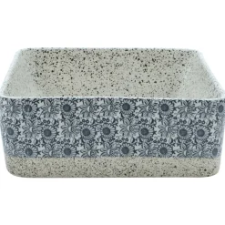 vidaXL Lavabo de encimera rectangular cerámica gris azul 46x35,5x13 cm Gris y azul Sale