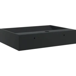 vidaXL Lavabo de fundición de mineral/mármol mate 50x38x11 cm Negro Online