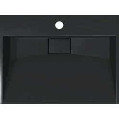 vidaXL Lavabo de fundición de mineral/mármol mate 50x38x11 cm Negro Online