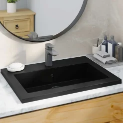 vidaXL Fontanería-Lavabo de granito 600x450x120 mm