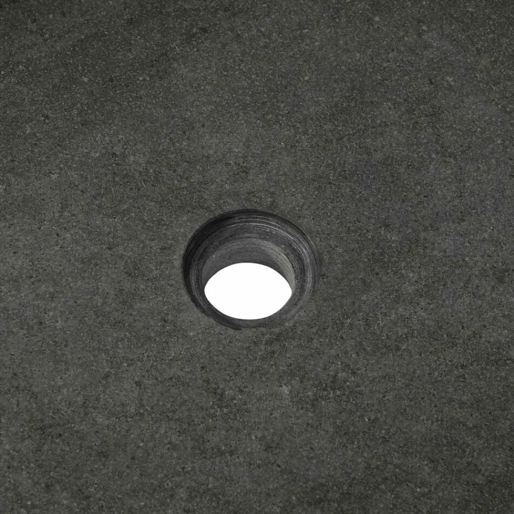 vidaXL Lavabo de lavado Gris 65 x 50 x 6 cm Piedra de río