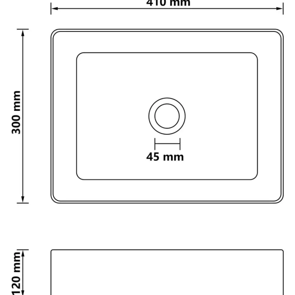 vidaXL Lavabo de lujo cerámica marrón oscuro mate 41x30x12 cm marrón oscuro mate New