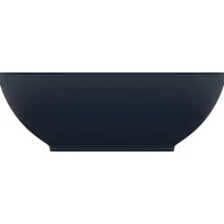 vidaXL Lavabo de lujo ovalado cerámica 40x33 cm azul oscuro mate Sale