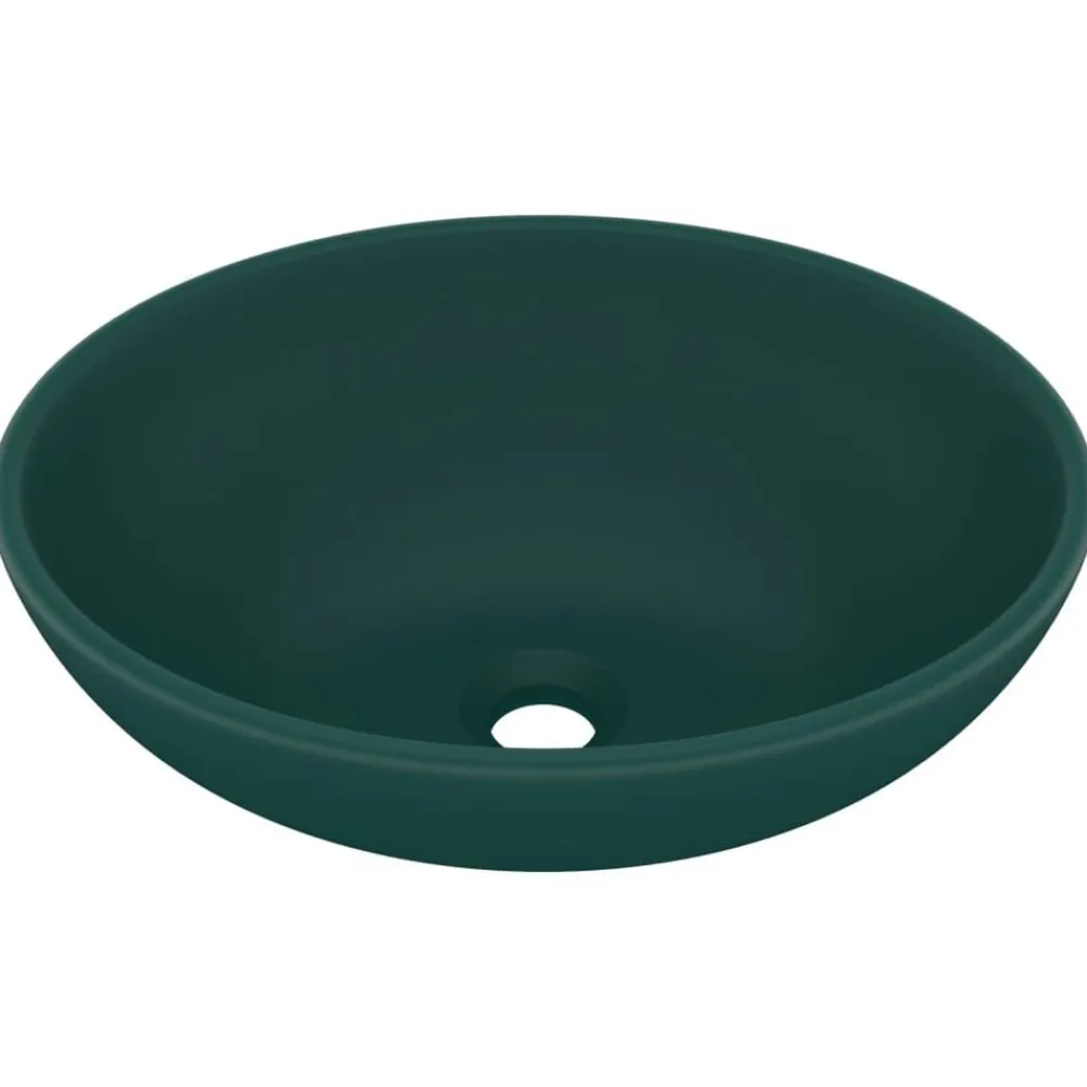 vidaXL Fontanería-Lavabo de lujo ovalado cerámica 40x33 cm