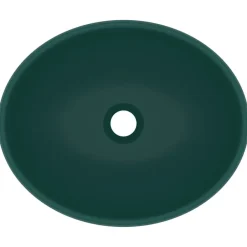vidaXL Fontanería-Lavabo de lujo ovalado cerámica 40x33 cm