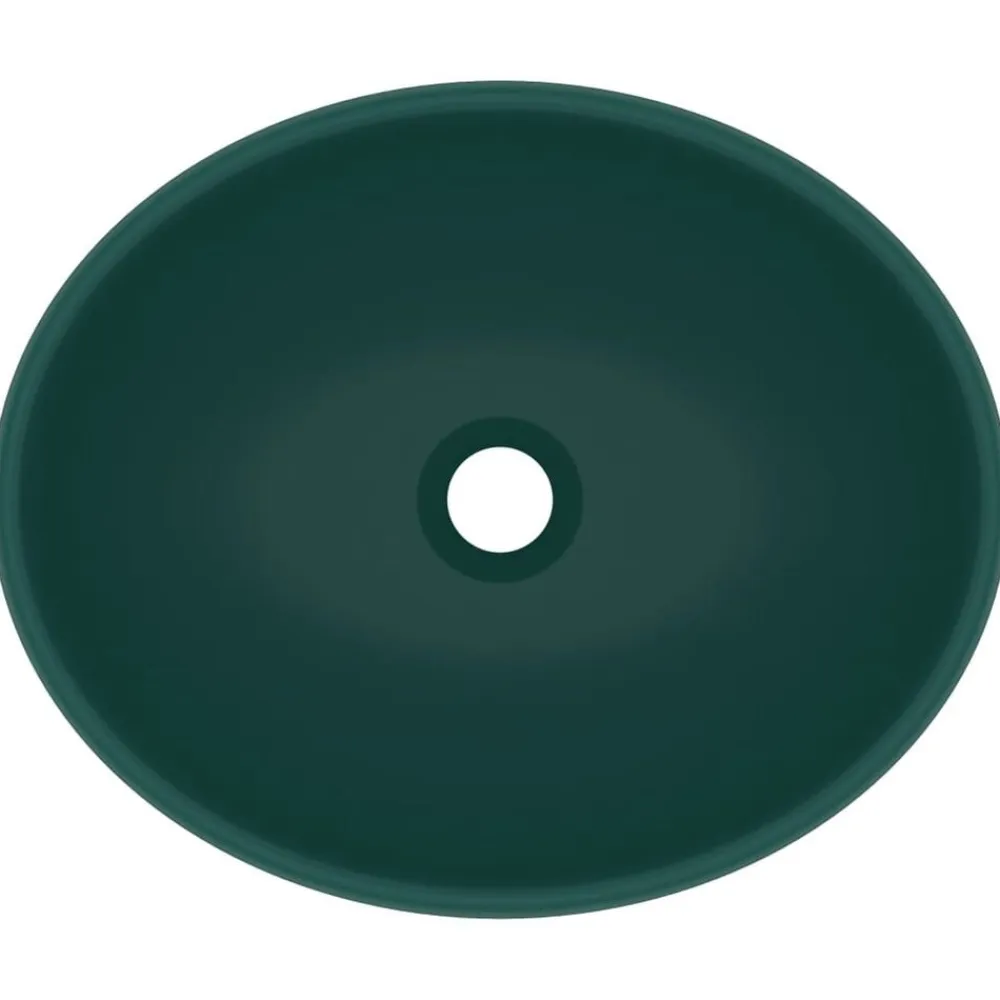 vidaXL Fontanería-Lavabo de lujo ovalado cerámica 40x33 cm