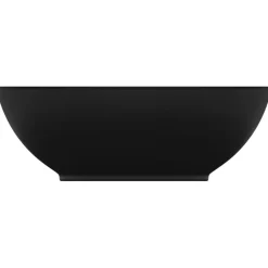 vidaXL Lavabo de lujo ovalado cerámica 40x33 cm Negro mate Sale