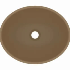 vidaXL Fontanería-Lavabo de lujo ovalado cerámica 40x33 cm