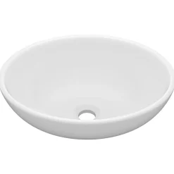 vidaXL Fontanería-Lavabo de lujo ovalado cerámica 40x33 cm